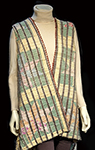 Yellow, woven dress, front view